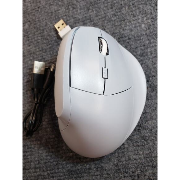 Ergonomic Mouse Bluetooth Wireless, Vertical Mouse Small Mouse w 6 Buttons Blue - Picture 2 of 11